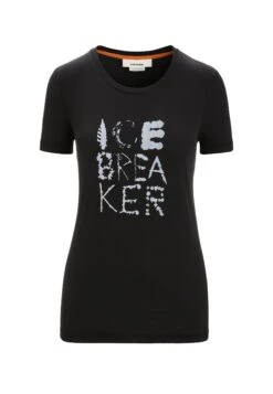 Icebreaker Natural Logo - T-Shirt Imprimé - Black