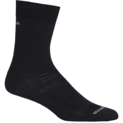 Icebreaker Chaussettes Femme - Hike Ultra Light Liner Crew - Noir