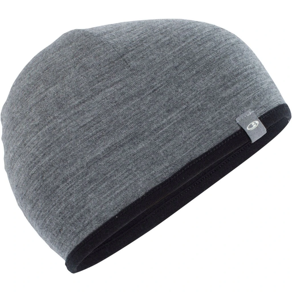 Icebreaker Bonnet Tricoté Réversible - Pocket - Noir/Gritstone HTHR 3 Icebreaker Bonnet Tricoté Réversible - Pocket - Noir/Gritstone HTHR – Image 3