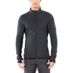 Icebreaker Veste Polaire Homme - Descender - Jet HTHR/Black