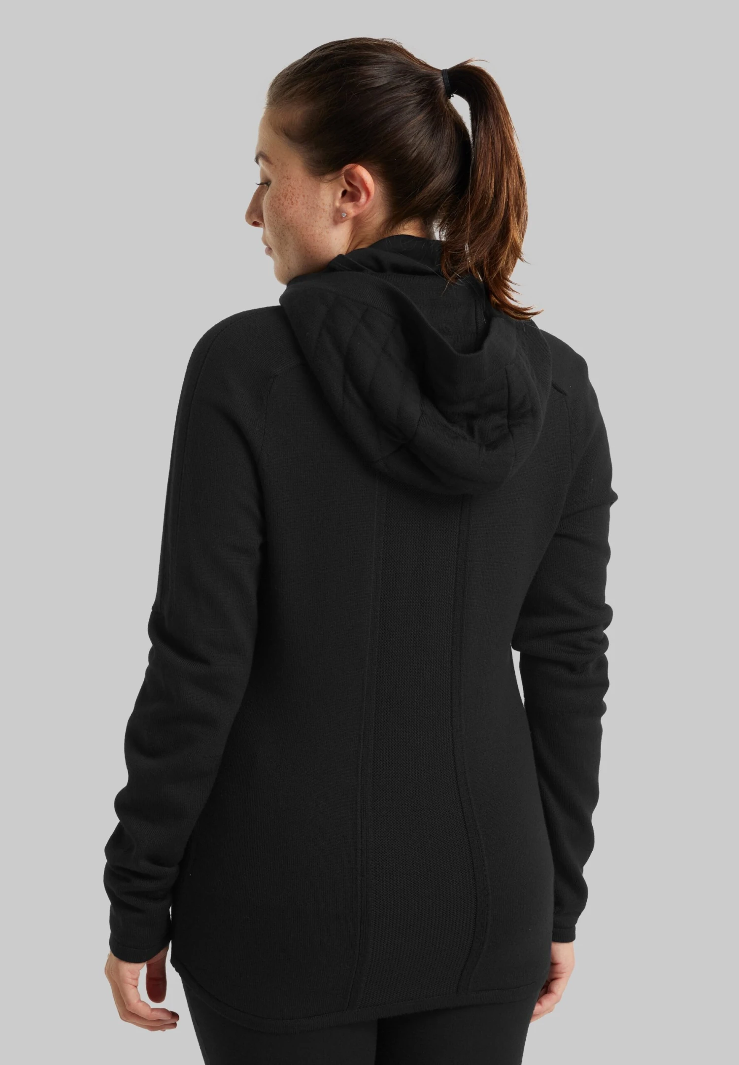 Icebreaker Merino Zoneknit Ls Zip Hoodie - Veste Mi-Saison - Black 2 Icebreaker Merino Zoneknit Ls Zip Hoodie - Veste Mi-Saison - Black – Image 2