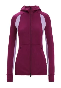 Icebreaker Merino Quantum Zoneknit™ Ls - Sweat Zippé - Go Berry Purple Gaze Cb