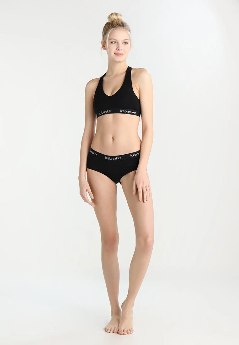 Icebreaker Merino Sprite Racerback Bra - Brassières De Sport À Maintien Léger - Black 2 Icebreaker Merino Sprite Racerback Bra - Brassières De Sport À Maintien Léger - Black – Image 2