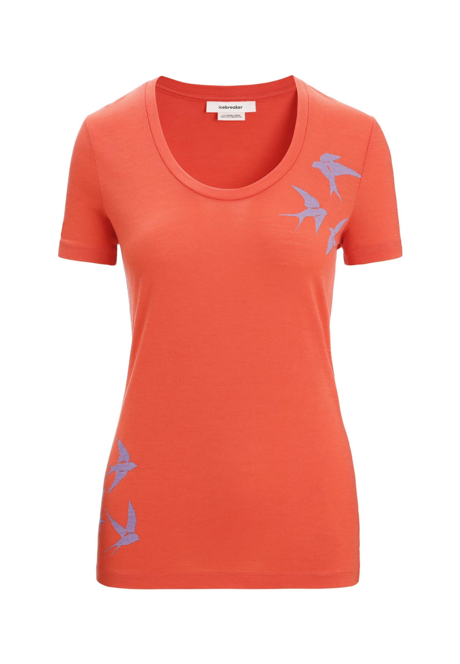 Icebreaker Merino Tech Lite Ii Ss Scoop Swarmingshapes - T-Shirt Imprimé - Vibrant Earth 1 Icebreaker Merino Tech Lite Ii Ss Scoop Swarmingshapes - T-Shirt Imprimé - Vibrant Earth