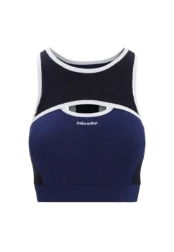 Icebreaker Women Zoneknit™ Sport Bra - Brassières De Sport À Maintien Normal - Royal Navy Midnightnvy Cb
