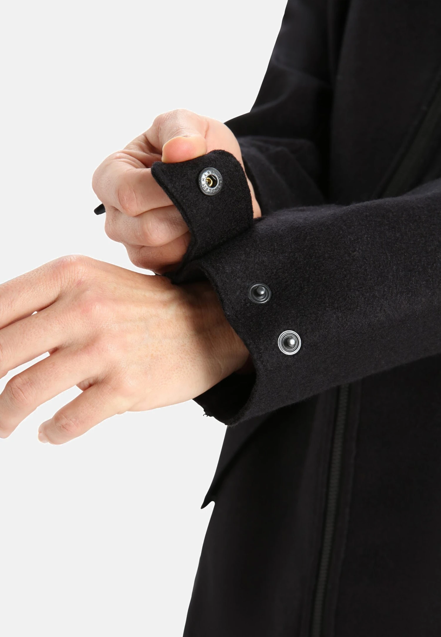 Icebreaker Merino Felted Hooded Jacket - Veste De Survêtement - Black 5 Icebreaker Merino Felted Hooded Jacket - Veste De Survêtement - Black – Image 5