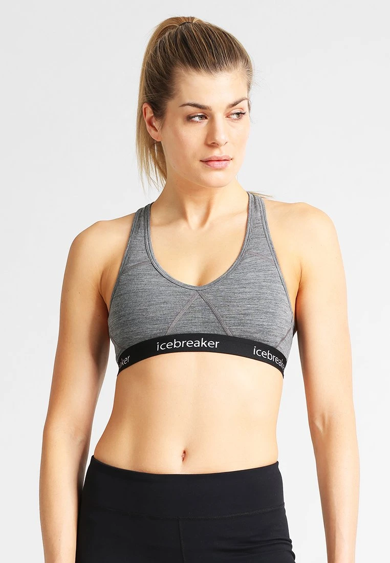 Icebreaker Merino Sprite Racerback Bra - Brassières De Sport À Maintien Léger - Gritstone Heather 2 Icebreaker Merino Sprite Racerback Bra - Brassières De Sport À Maintien Léger - Gritstone Heather – Image 2