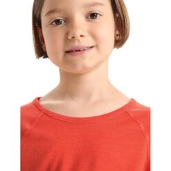 Icebreaker Maillot De Corps Manches Longues Enfant - 200 Oasis - Vibrant Earth -Icebreaker icebreaker kids 200 oasis long sleeve crewe undershirt vibrant earth 5 1430523