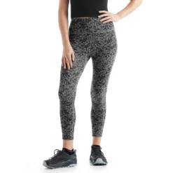 Icebreaker Legging Taille Haute En Mérinos Fastray Forest Shadow