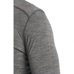 Icebreaker Maillot De Corps Homme - 200 Oasis Half Zip - Gritstone Hthr -Icebreaker icebreaker mens 200 oasis half zip long sleeve shirt gritstone hthr 4 1038992