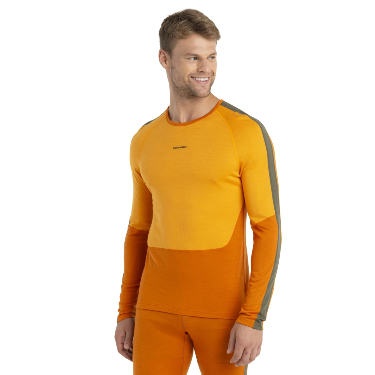 Icebreaker T-Shirt Manches Longues Homme - 200 Sonebula Crewe - Earth/Solar/Loden 1 Icebreaker T-Shirt Manches Longues Homme - 200 Sonebula Crewe - Earth/Solar/Loden