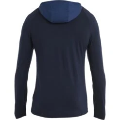 Icebreaker T-Shirt Manches Longues à Capuche Homme- 200 Sonebula Half Zip - Midnight Navy/Royal Navy/Snow -Icebreaker icebreaker mens 200 sonebula half zip long sleeve hood shirt midnight navy royal navy snow 2 1486776
