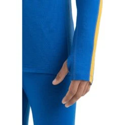 Icebreaker T-Shirt Manches Longues Homme - 200 ZoneKnit™ Crewe - Lazurite/Solar 15 Icebreaker T-Shirt Manches Longues Homme - 200 ZoneKnit™ Crewe - Lazurite/Solar -Icebreaker icebreaker mens 200 zoneknit long sleeve crewe lazurite solar model 5 1499465