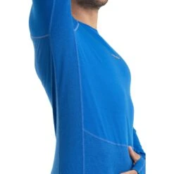 Icebreaker T-Shirt Manches Longues Homme - 200 ZoneKnit™ Crewe - Lazurite/Solar 17 Icebreaker T-Shirt Manches Longues Homme - 200 ZoneKnit™ Crewe - Lazurite/Solar -Icebreaker icebreaker mens 200 zoneknit long sleeve crewe lazurite solar model 7 1499467