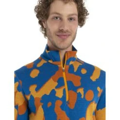 Icebreaker T-Shirt Manches Longues Homme - 260 Vertex Half Zip Natural Shades - Lazurite/Solar/Earth 13 Icebreaker T-Shirt Manches Longues Homme - 260 Vertex Half Zip Natural Shades - Lazurite/Solar/Earth -Icebreaker icebreaker mens 260 vertex half zip natural shades long sleeve shirt lazurite solar earth model 4 1499582