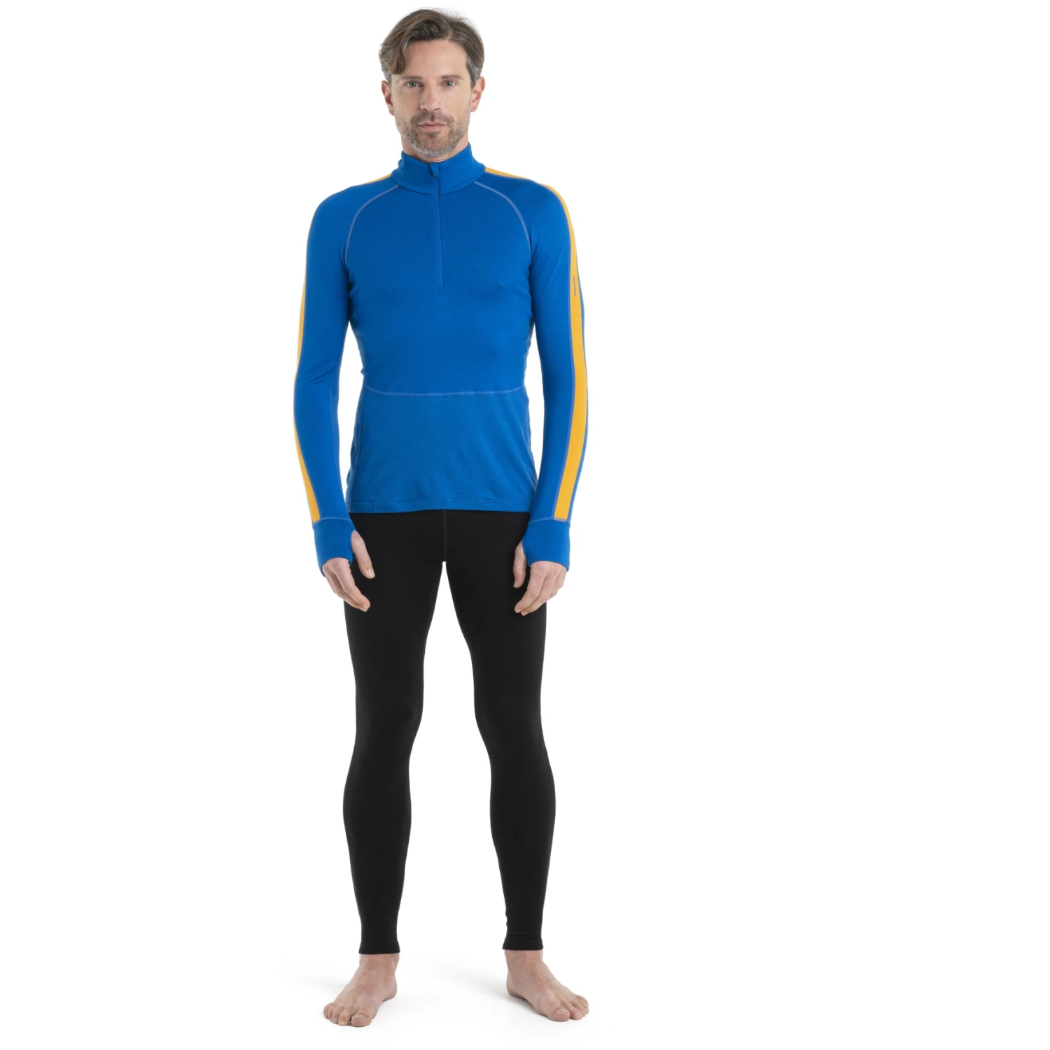 Icebreaker T-Shirt Manches Longues Homme - 260 ZoneKnit™ Half Zip - Lazurite/Solar 5 Icebreaker T-Shirt Manches Longues Homme - 260 ZoneKnit™ Half Zip - Lazurite/Solar – Image 5