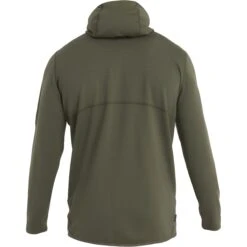 Icebreaker Veste Polaire à Capuche Homme - 560 Realfleece™ Elemental II - Loden -Icebreaker icebreaker mens 560 realfleece elemental ii long sleeve zip hood loden 2 1487112