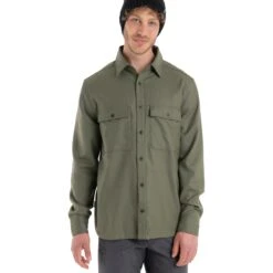Icebreaker Chemise De Flanelle Homme - Dawnder - Loden