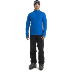 Icebreaker Veste Polaire Homme - Descender - Lazurite/Royal Navy -Icebreaker icebreaker mens descender long sleeve zip lazurite royal navy 3 1555097