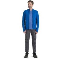 Icebreaker Veste Polaire à Capuche Homme - Descender - Lazurite/Royal Navy 16 Icebreaker Veste Polaire à Capuche Homme - Descender - Lazurite/Royal Navy -Icebreaker icebreaker mens descender zip hood long sleeve midlayer lazurite royal navy model 3 1498684
