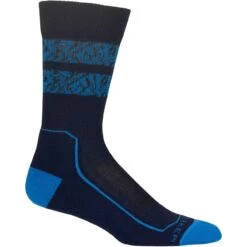 Icebreaker Chaussettes Homme - Hike+ Light Crew Natural Summit - Midnight Navy/Lazurite/Black