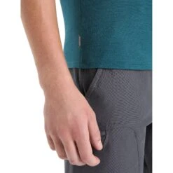 Icebreaker Chemise Homme - Hike - Green Glory -Icebreaker icebreaker mens hike short sleeve top green glory 9 1382649