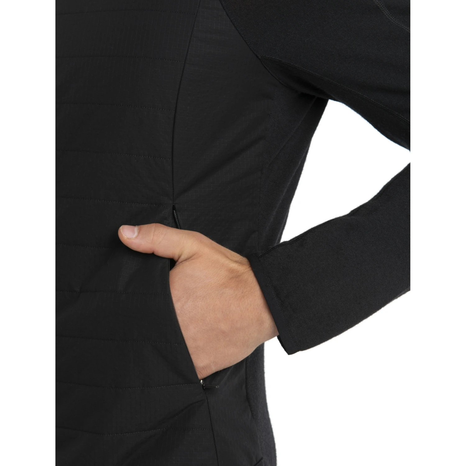 Icebreaker Veste à Capuche Homme - Quantum Hybrid - Noir 5 Icebreaker Veste à Capuche Homme - Quantum Hybrid - Noir – Image 5