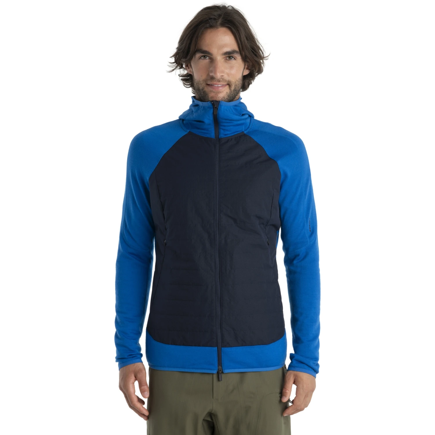 Icebreaker Veste à Capuche Homme - Quantum Hybrid - Lazurite/Midnight Navy 1 Icebreaker Veste à Capuche Homme - Quantum Hybrid - Lazurite/Midnight Navy