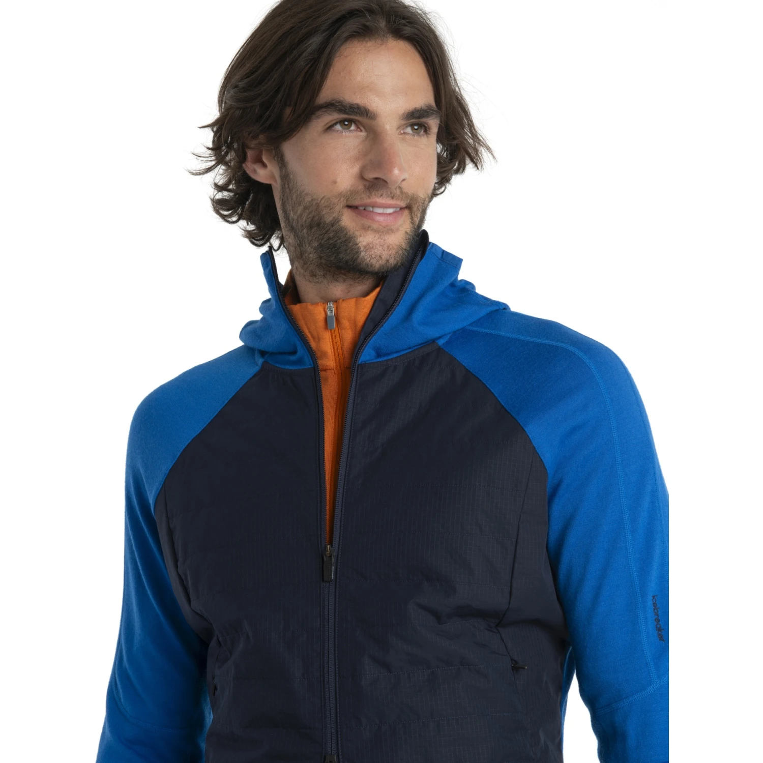 Icebreaker Veste à Capuche Homme - Quantum Hybrid - Lazurite/Midnight Navy 7 Icebreaker Veste à Capuche Homme - Quantum Hybrid - Lazurite/Midnight Navy – Image 7