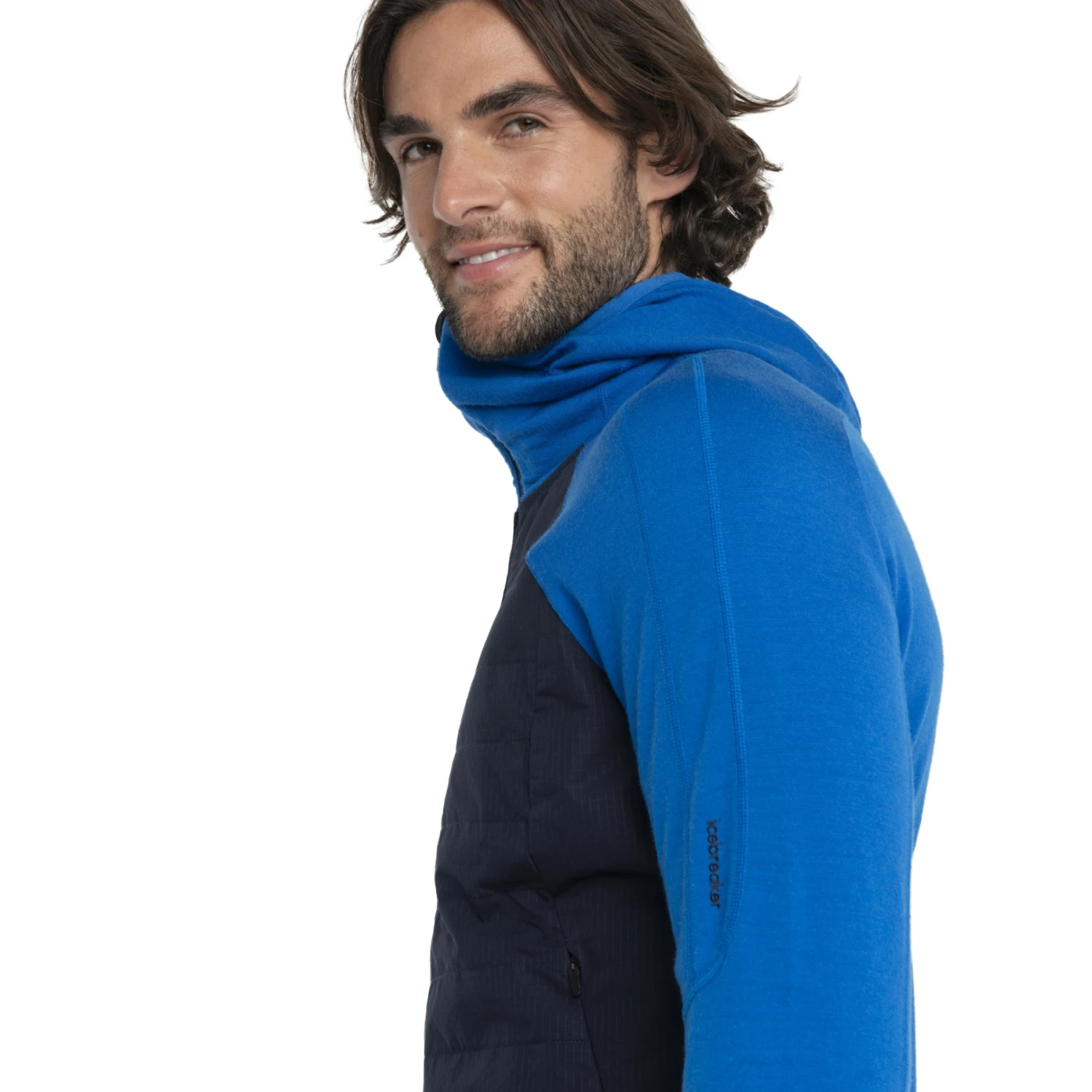 Icebreaker Veste à Capuche Homme - Quantum Hybrid - Lazurite/Midnight Navy 8 Icebreaker Veste à Capuche Homme - Quantum Hybrid - Lazurite/Midnight Navy – Image 8