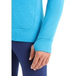 Icebreaker Veste à Capuche Couche Intermédiaire Homme - Quantum III - Geo Blue/Royal Navy -Icebreaker icebreaker mens quantum iii long sleeve zip hood midlayer geo blue royal navy 3 1381790