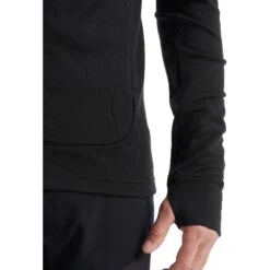Icebreaker Veste Couche Intermédiaire Homme - Quantum III - Noir -Icebreaker icebreaker mens quantum iii long sleeve zip midlayer black 7 1143873