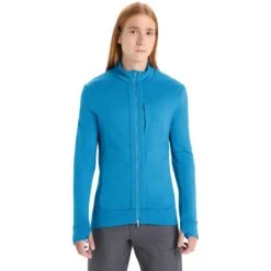 Icebreaker Veste Couche Intermédiaire Homme - Quantum III - Geo Blue