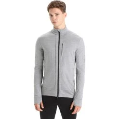 Icebreaker Veste Couche Intermédiaire Homme - Quantum III - Metro Hthr/Black