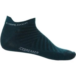 Icebreaker Chaussettes Homme - Run+ Ultralight Micro - Green Glory/Snow