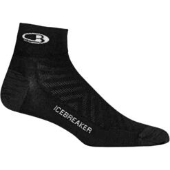 Icebreaker Chaussettes Homme - Run+ Ultralight Mini - Noir/Snow