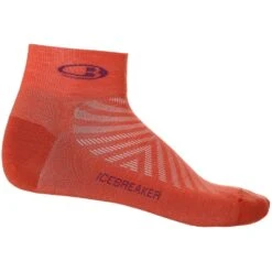 Icebreaker Chaussettes Homme - Run+ Ultralight Mini - Vibrant Earth/Go Berry