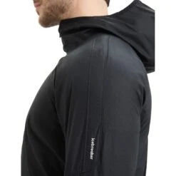 Icebreaker Veste Coupe-Vent Homme - Shell+™ Cotton - Noir -Icebreaker icebreaker mens shell plus cotton windbreaker black 6 1554493