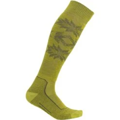 Icebreaker Chaussettes Homme - Ski+ Light OTC Ski Heritage - Bio Lime/Loden