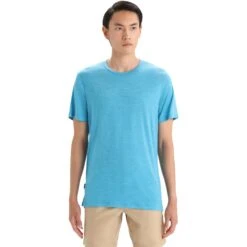 Icebreaker T-Shirt Homme - Sphere II - Geo Blue Hthr