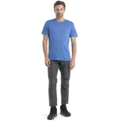 Icebreaker T-Shirt Homme - Sphere II - Lazurite HTHR 10 Icebreaker T-Shirt Homme - Sphere II - Lazurite HTHR -Icebreaker icebreaker mens sphere ii short sleeve tee lazurite hthr model 5 1498990