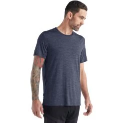 Icebreaker T-Shirt Homme - Sphere II - Midnight Navy Heather