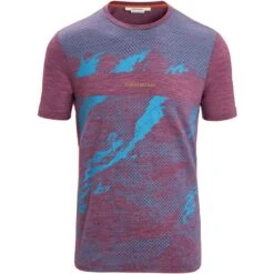 Icebreaker T-Shirt Homme - Sphere II Trail - Go Berry Hthr