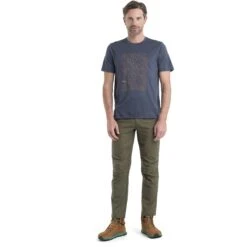 Icebreaker T-Shirt Homme - Tech Lite II Alpine Crossing - Graphite 11 Icebreaker T-Shirt Homme - Tech Lite II Alpine Crossing - Graphite -Icebreaker icebreaker mens tech lite ii alpine crossing short sleeve tee graphite model 3 1499034