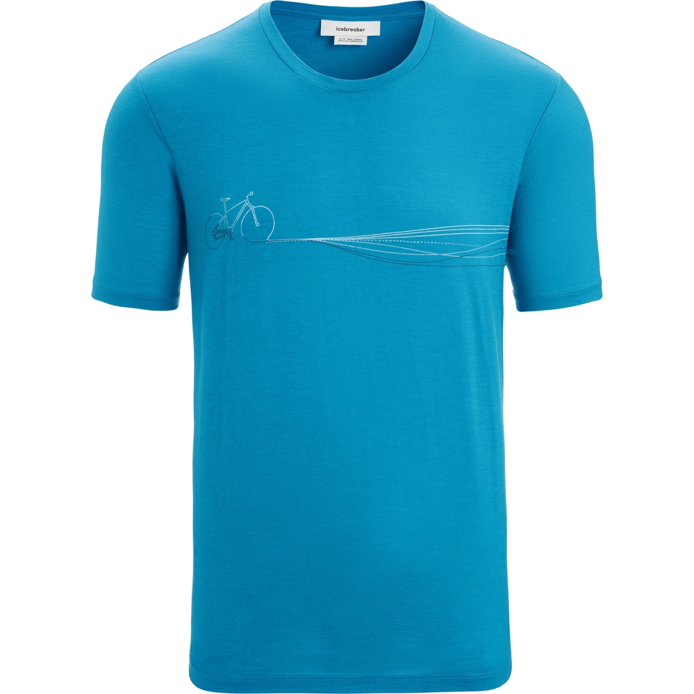 Icebreaker T-Shirt Homme - Tech Lite II Cadence Paths - Geo Blue 3 Icebreaker T-Shirt Homme - Tech Lite II Cadence Paths - Geo Blue – Image 3