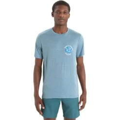 Icebreaker T-Shirt Homme - Tech Lite II Icebreaker Earth - Astral Blue