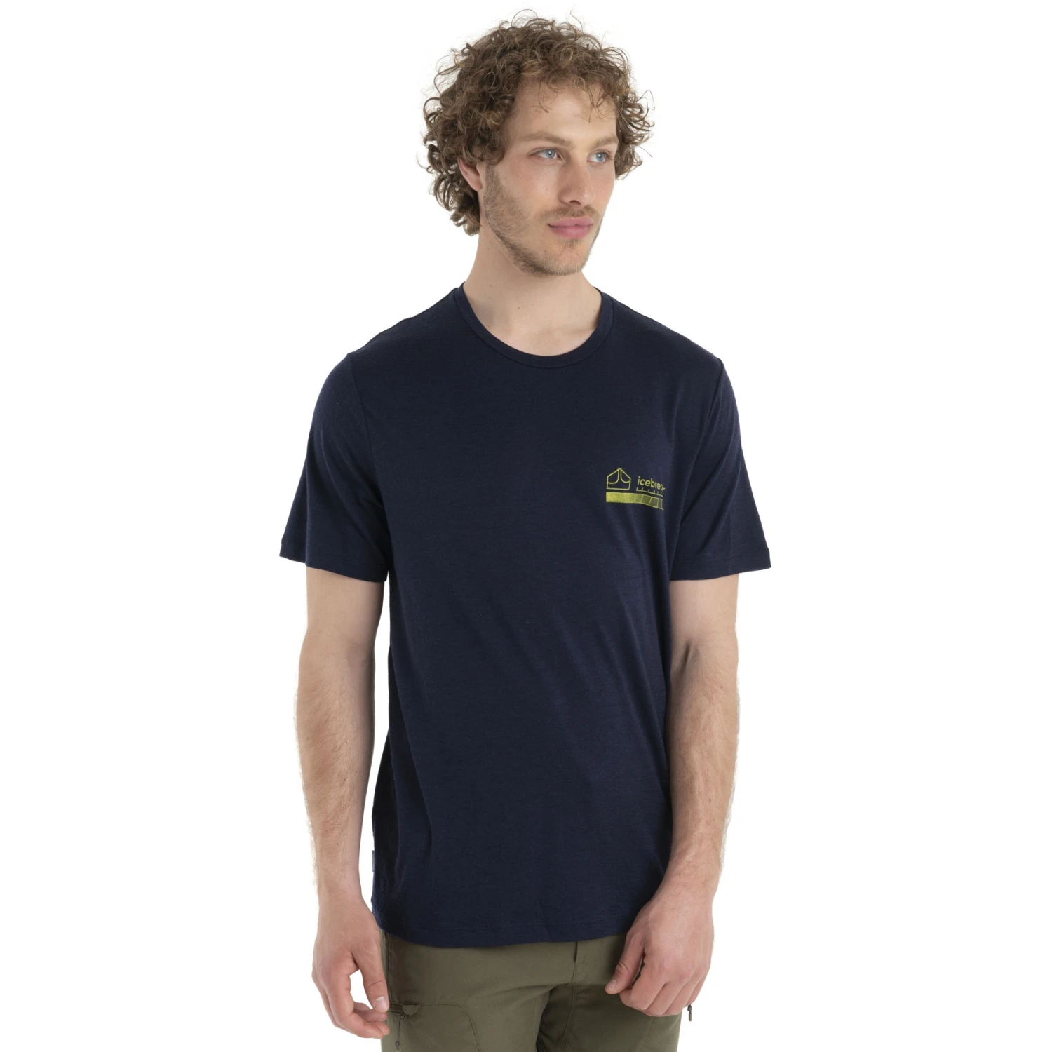 Icebreaker T-Shirt Homme - Tech Lite II Mountain Layers - Midnight Navy 1 Icebreaker T-Shirt Homme - Tech Lite II Mountain Layers - Midnight Navy