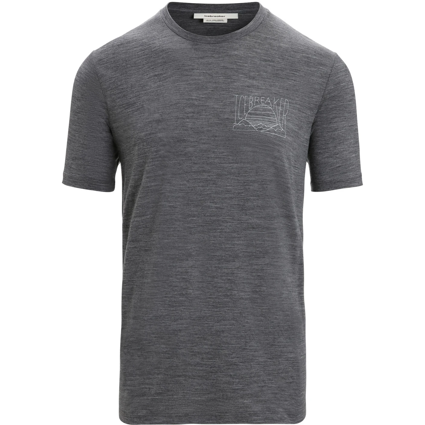 Icebreaker T-Shirt Homme - Tech Lite II Mountain Sunset - Gritstone Hthr 3 Icebreaker T-Shirt Homme - Tech Lite II Mountain Sunset - Gritstone Hthr – Image 3