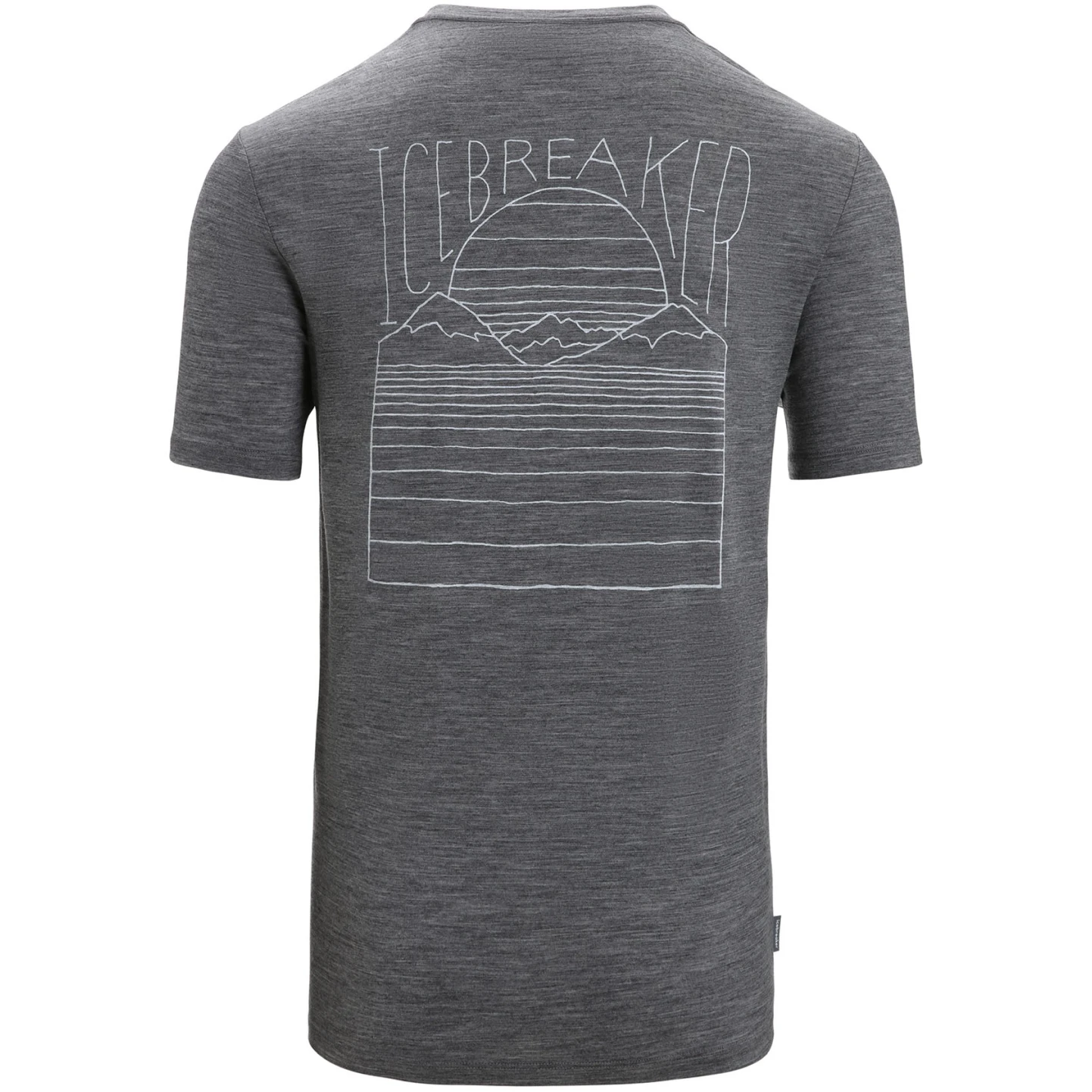 Icebreaker T-Shirt Homme - Tech Lite II Mountain Sunset - Gritstone Hthr 4 Icebreaker T-Shirt Homme - Tech Lite II Mountain Sunset - Gritstone Hthr – Image 4