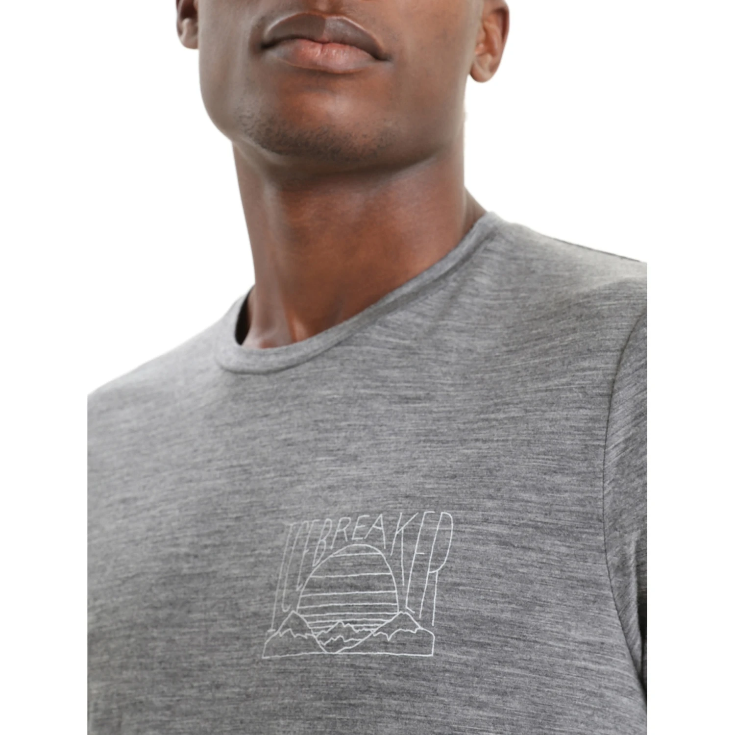 Icebreaker T-Shirt Homme - Tech Lite II Mountain Sunset - Gritstone Hthr 6 Icebreaker T-Shirt Homme - Tech Lite II Mountain Sunset - Gritstone Hthr – Image 6